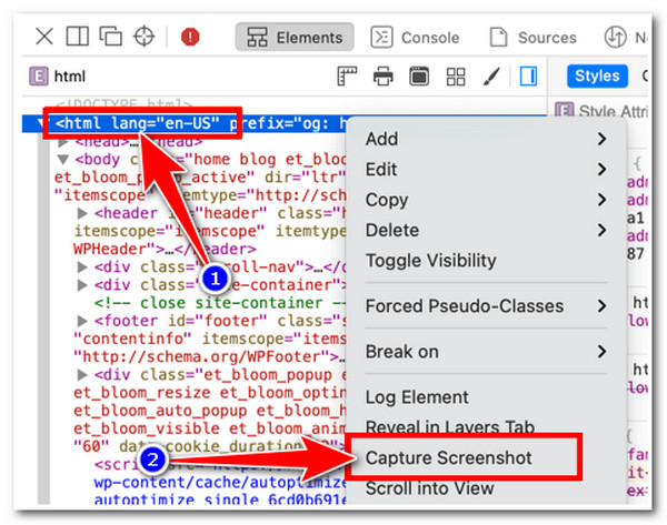 Take Scrolling Screenshot Safari Copy HTML