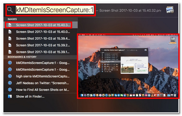 Where Do Screenshot Go on Mac Look Screenshot Using Spotlight