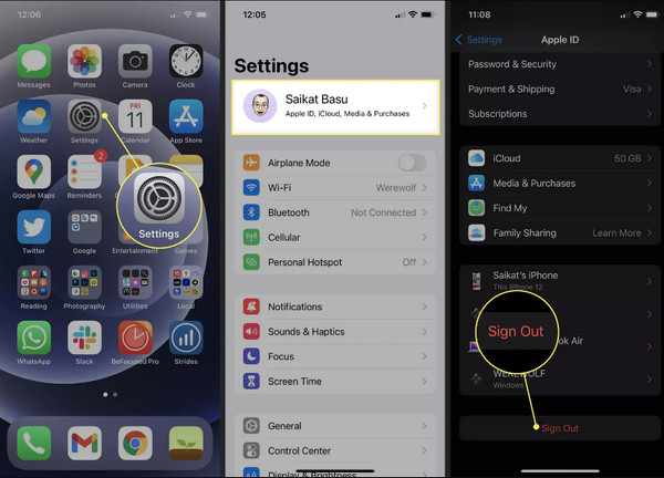 使用另一個 iCloud 帳戶