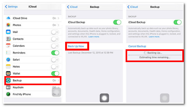 Sikkerhedskopier på iCloud