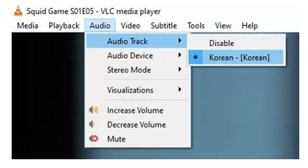 Disable the Enable Audio Track