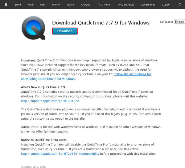 Lataa QuickTime