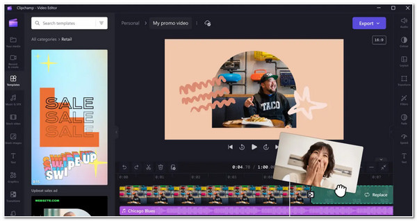 Clipchamp alternativo a iMovie