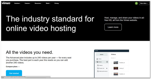 אתרי אירוח וידאו Vimeo