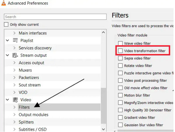 VLC Advance Preferences