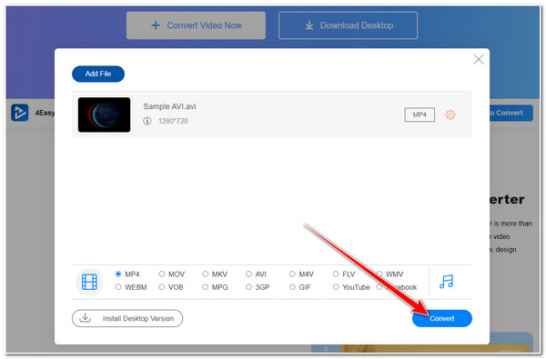 VLC naar MP4 4Easysoft Gratis Converter Begin met converteren