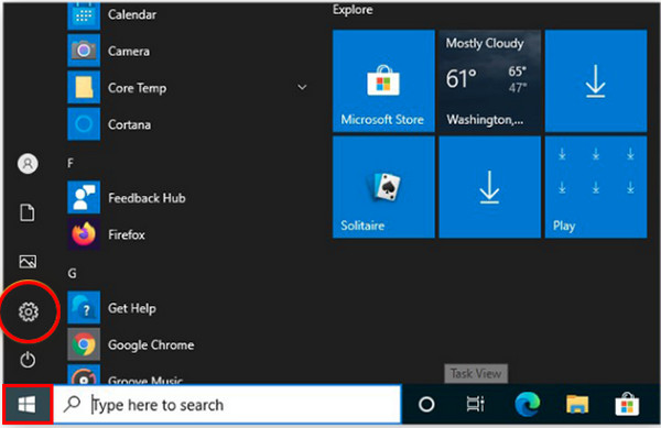 Windows 10 Käynnistä-valikko