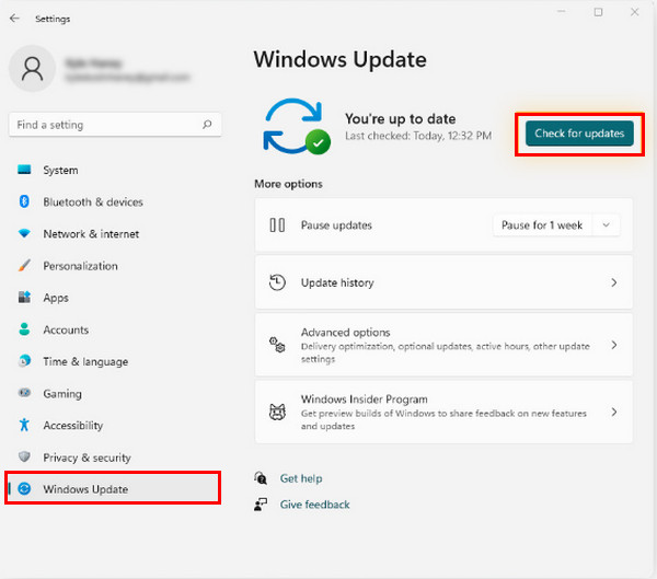 Windows 11 Tarkista päivitykset