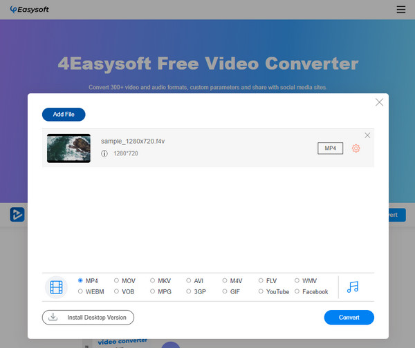 4Easysoft ออนไลน์ เลือก MP4
