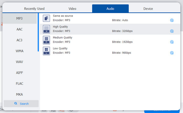 4Easysoft Select Format then Convert