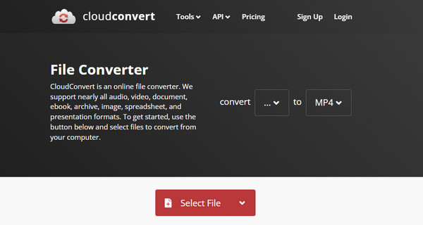 CloudConvert แปลง F4V เป็น MP4