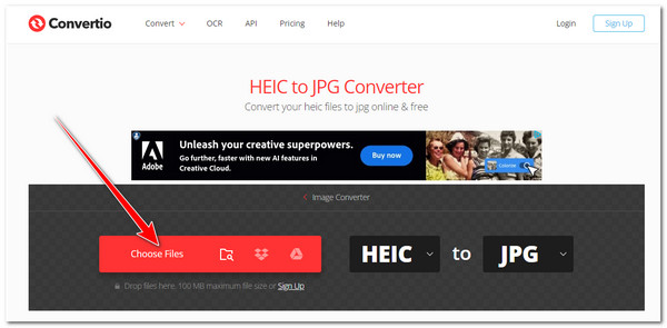 Convertio Upload HEIC File