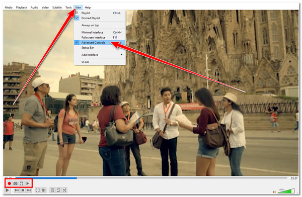 Taglia video clip VLC Accedi ai controlli avanzati