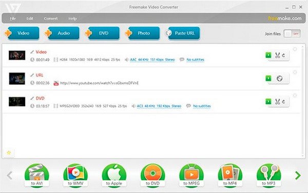 โปรแกรมแปลงวิดีโอ Freemake Nexus One