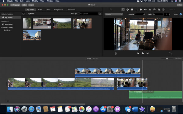 โปรแกรมตัดต่อเสียงเดสก์ท็อป iMovie