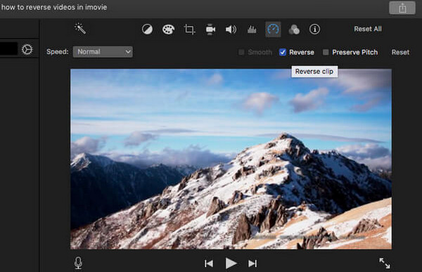 iMovie Reverse Video