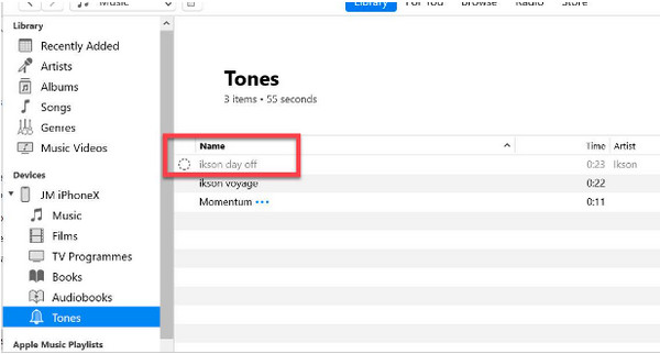 iTunes Mentés csengőhang
