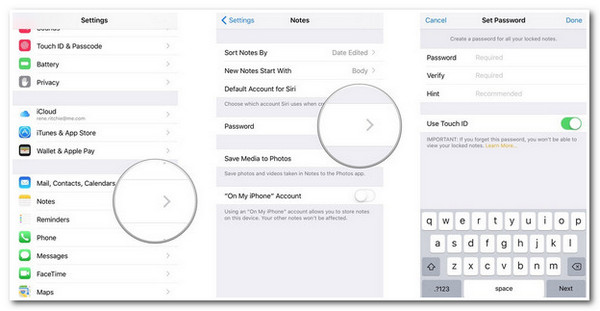 Lock Notes Lock All Notes on iPhone Settings