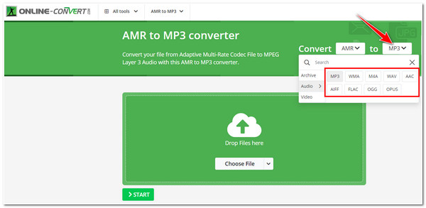 Online Convert Select Output Format