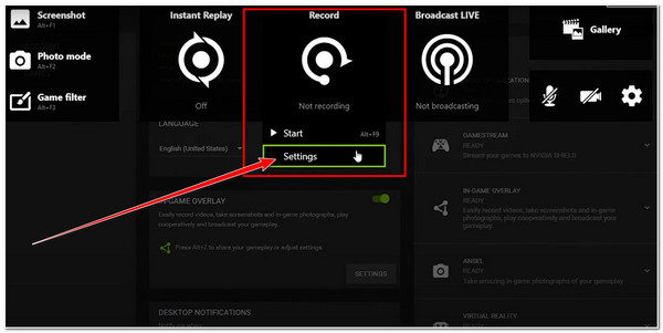 Ta opp Genshin Impact GeForce Tilpass opptaksinnstillinger