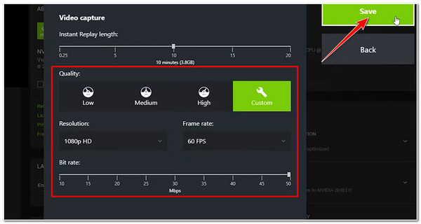 Record Genshin Impact GeForce Save Settings