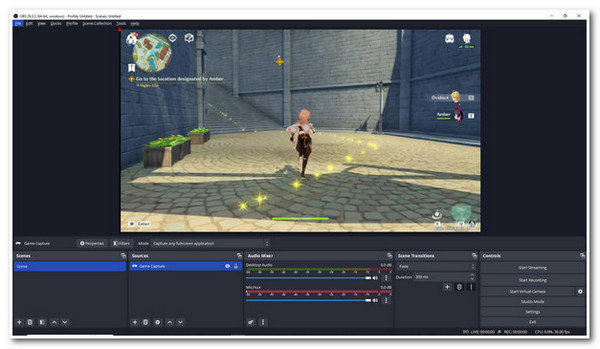 Ta opp Genshin Impact OBS Genshin Impact Screen i OBS