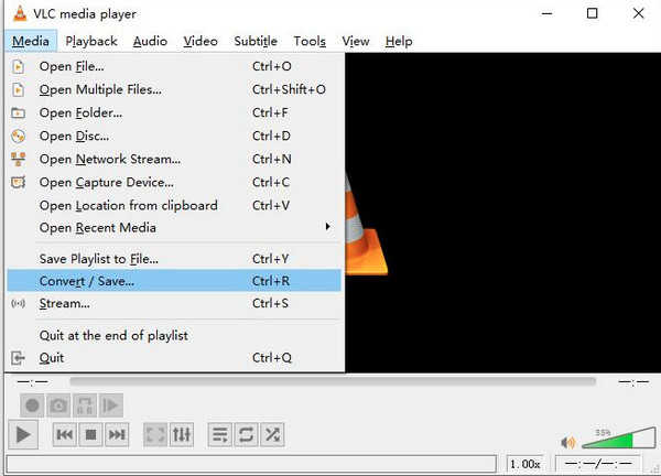 VLCオープンDVD