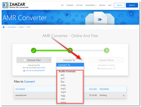 Zamzar Click Choose Output Format