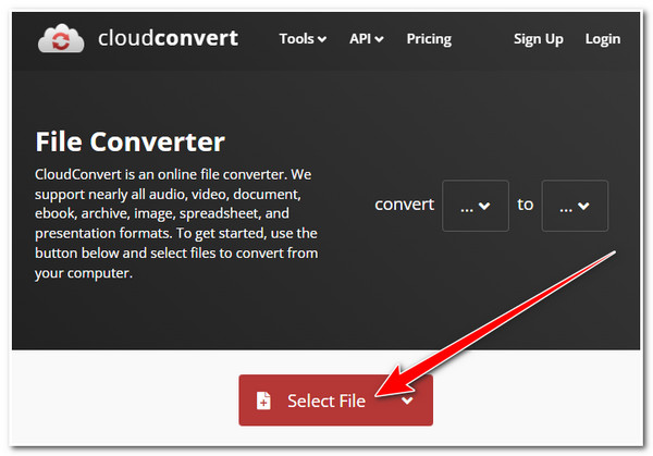 Konvertieren Sie das Video in WMA CloudConvert Importieren Sie die Videodatei