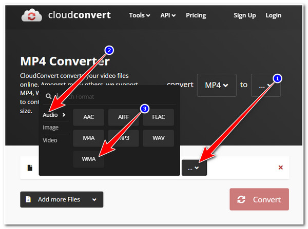 Convert Video to WMA CloudConvert Select WMA Format