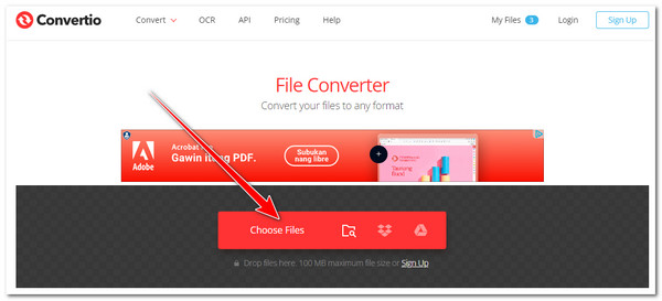 Convert Video to WMA Convertio Import Video File