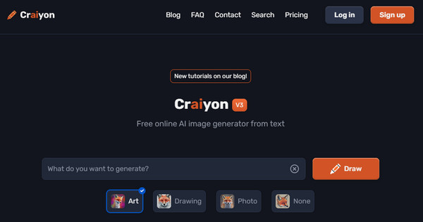 Craiyon AI -maalausgeneraattori