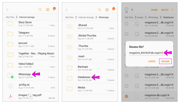 วิธีการกู้คืนแชท WhatsApp จากการสำรองข้อมูลในเครื่อง