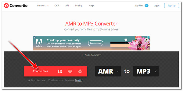 Convertio에서 AMR 파일 가져오기