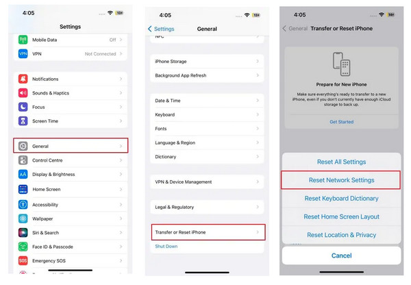 Reset Network Settings