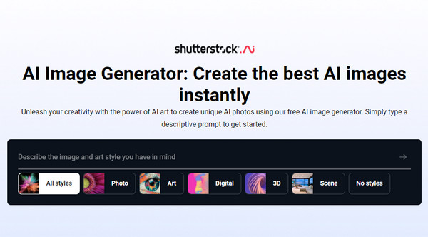 Shutterstock AI Painting Generator