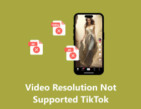 Videon resoluutiota ei tueta TikTok
