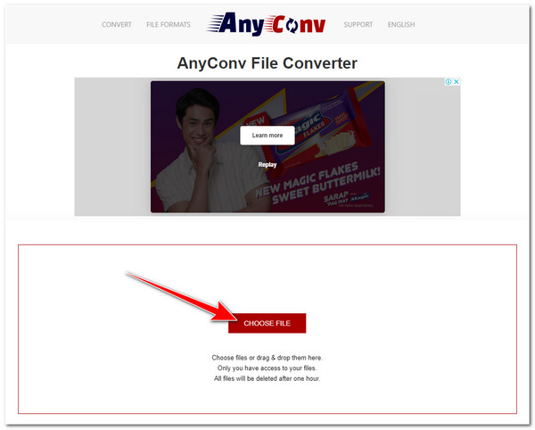 Anyconv MP3-Datei importieren