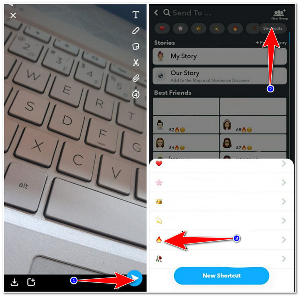 Δημιουργία συντόμευσης Snapchat