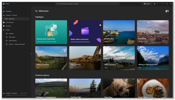 Microsoft Photos App Interface