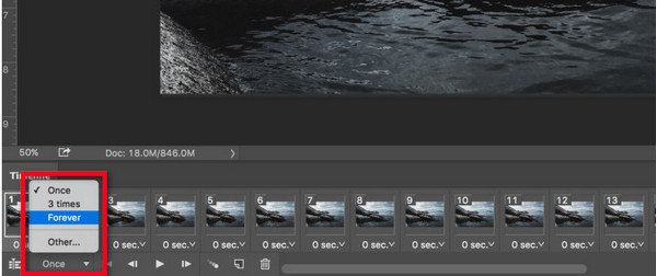 GIF di Photoshop in loop