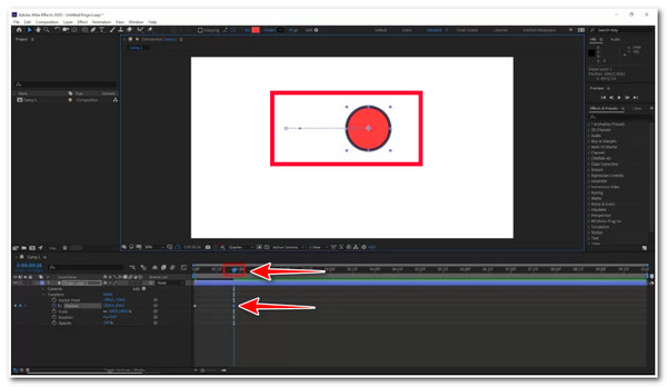 After Effects Verplaats afspeelkop