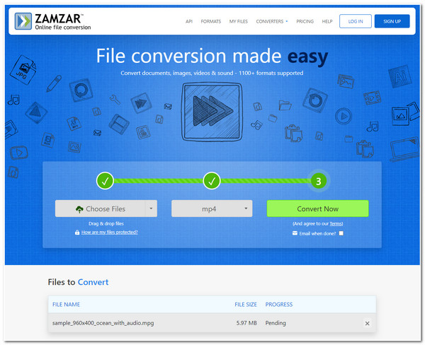 MPG Converter Zamzar