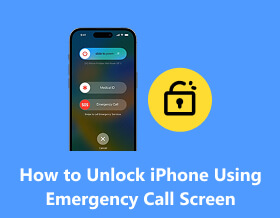 긴급 전화 화면이 있는 아이폰 잠금 해제 방법