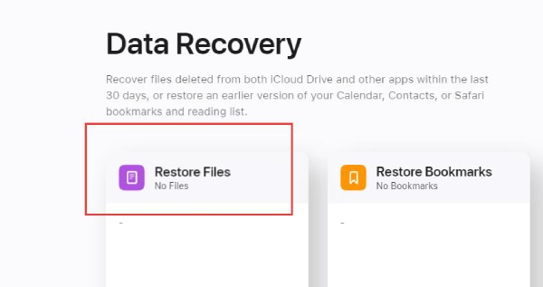 iCloud Restore Files