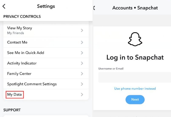 Log In to Snapchat