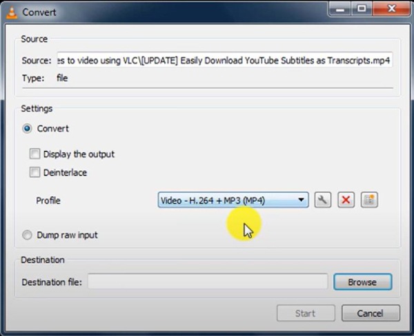 Save MP4 with Subtitle VLC