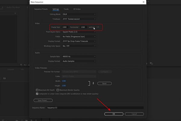 Change Frame Size