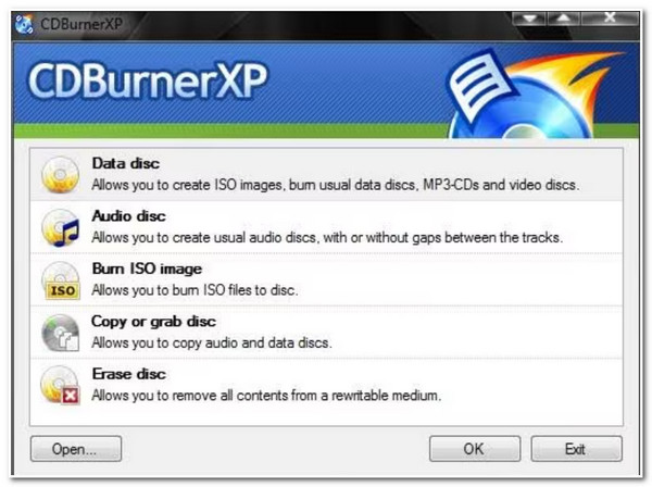 DVD Maker Alternative CDBurnerXP
