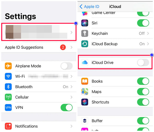 Enable iCloud Drive on iPhone